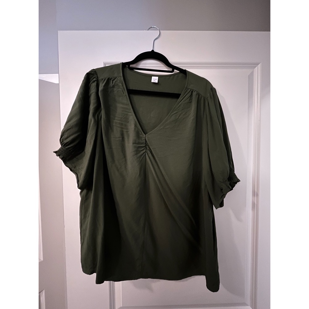 Old Navy Olive Business Casual Blouse